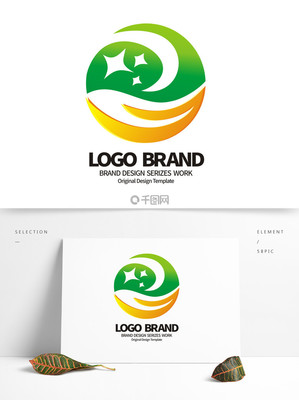 矢量黃綠星形R字母公司LOGO設(shè)計(jì)理念與方案
